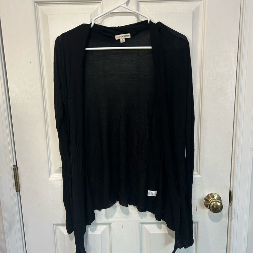 Zenana Outfitters Black Open-Front Cardigan